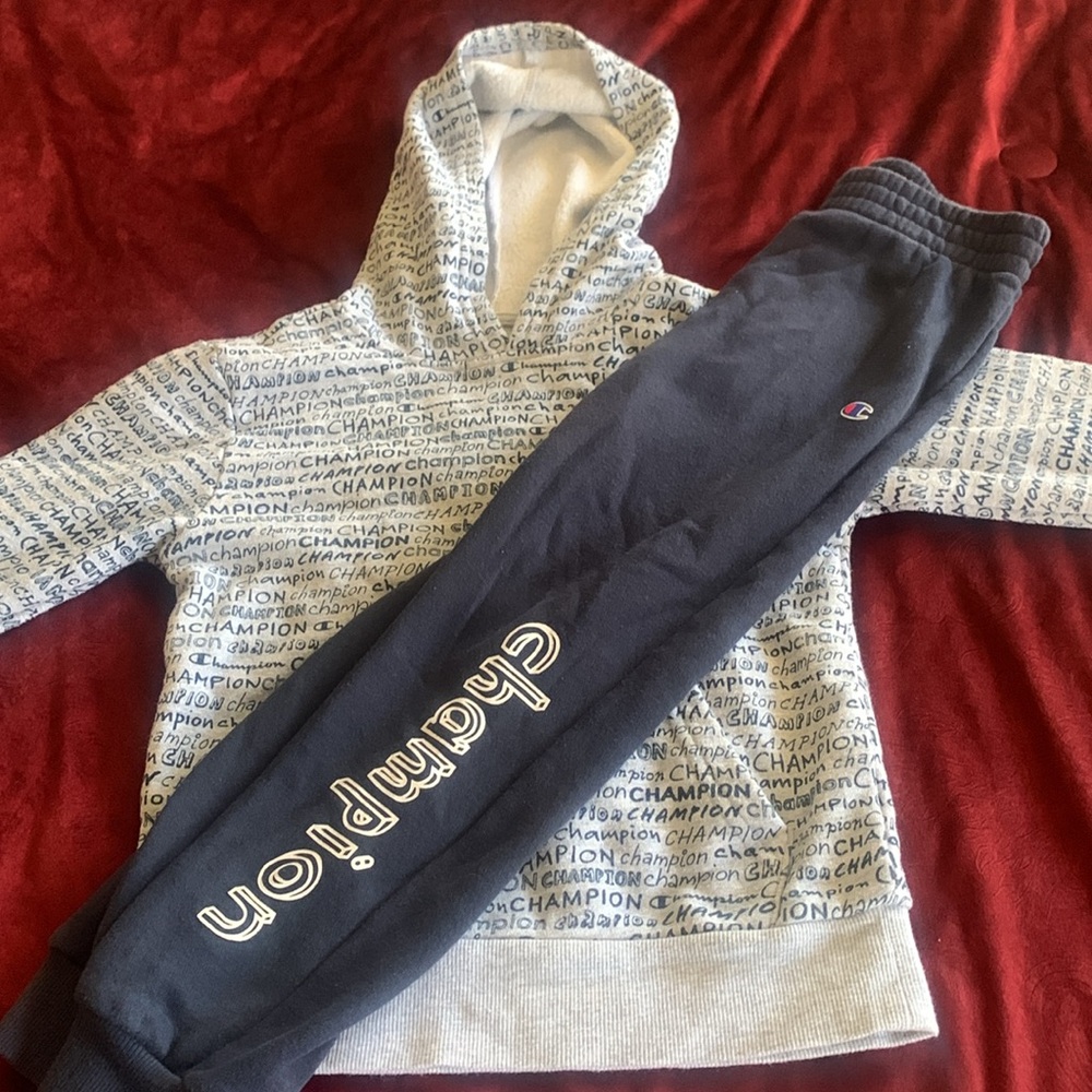 Kids Champion Print Sweat Suit
